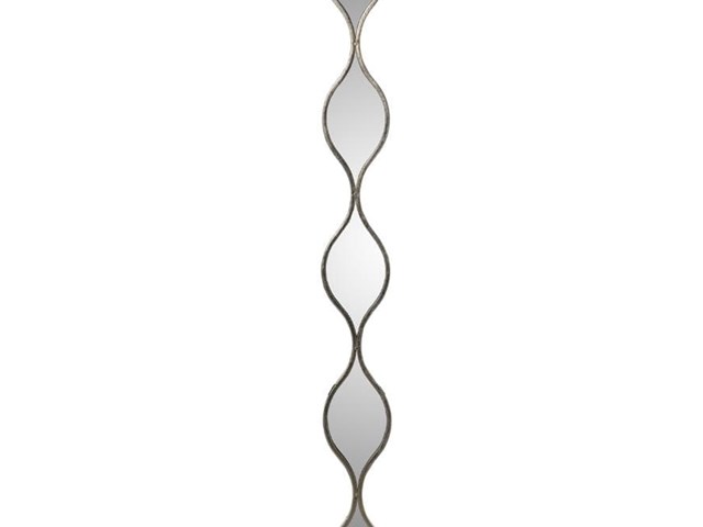 Adorno 5 ESPEJOS metal plata, 146 cm.
