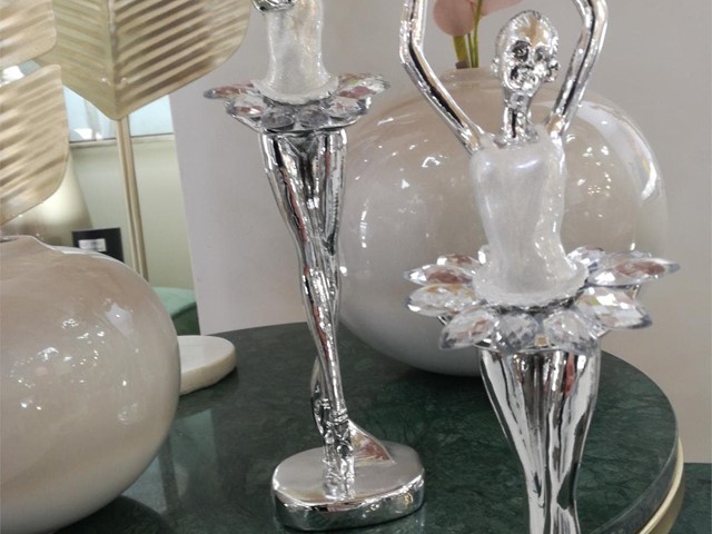 BAILARINAS PLATA CON CRISTAL.