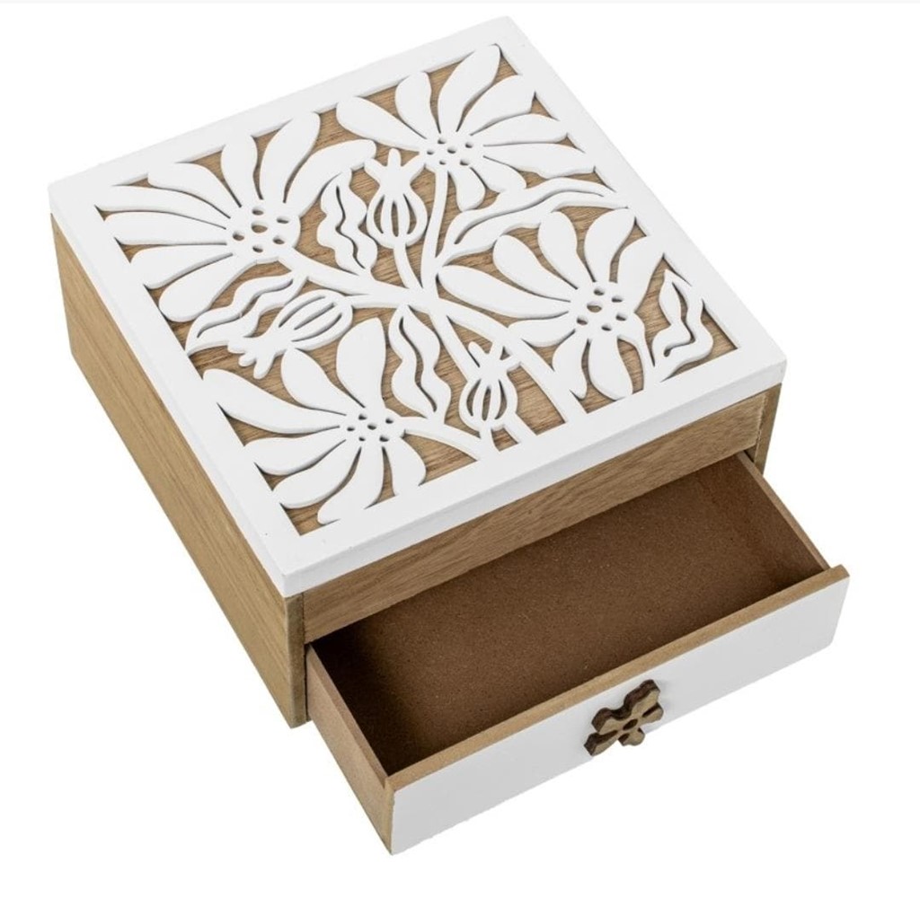 Foto 4 Caja joyero madera con cajón.