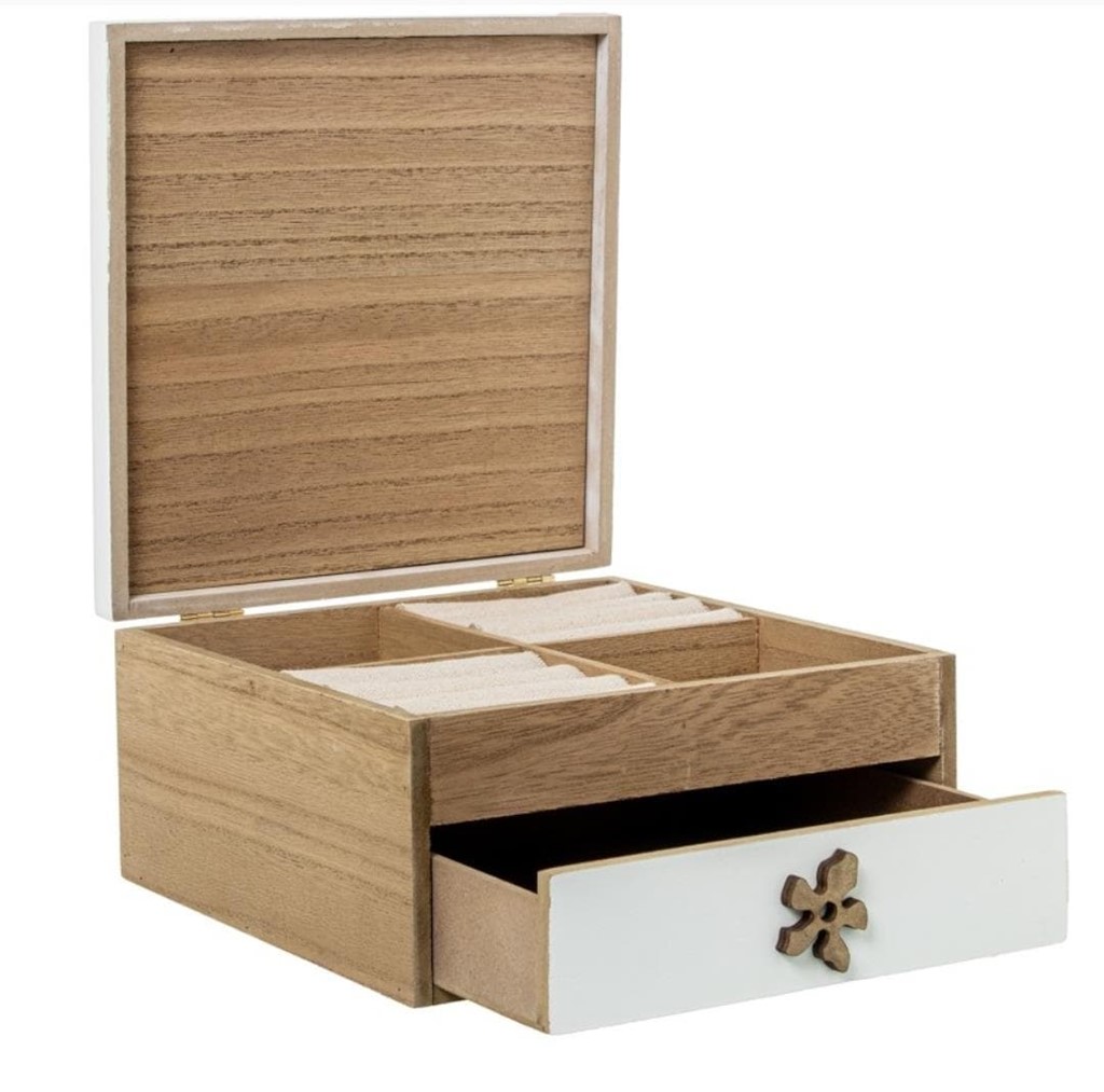 Foto 1 Caja joyero madera con cajón.