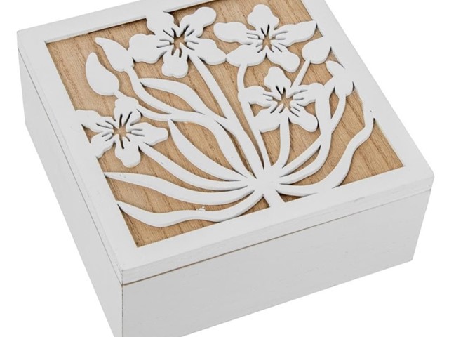 Caja joyero madera natural.