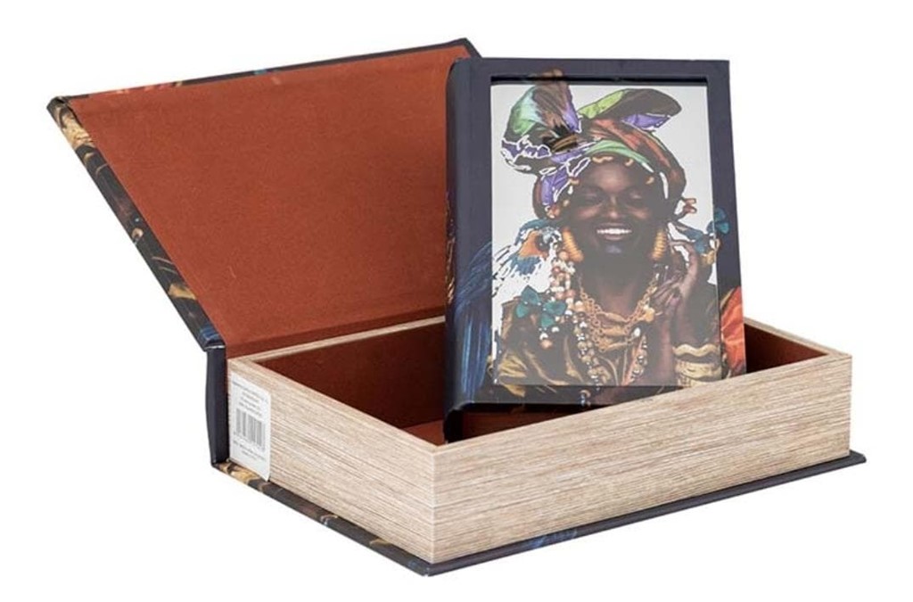 Foto 4 CAJA LIBRO AFRICANA pequeña con espejo.