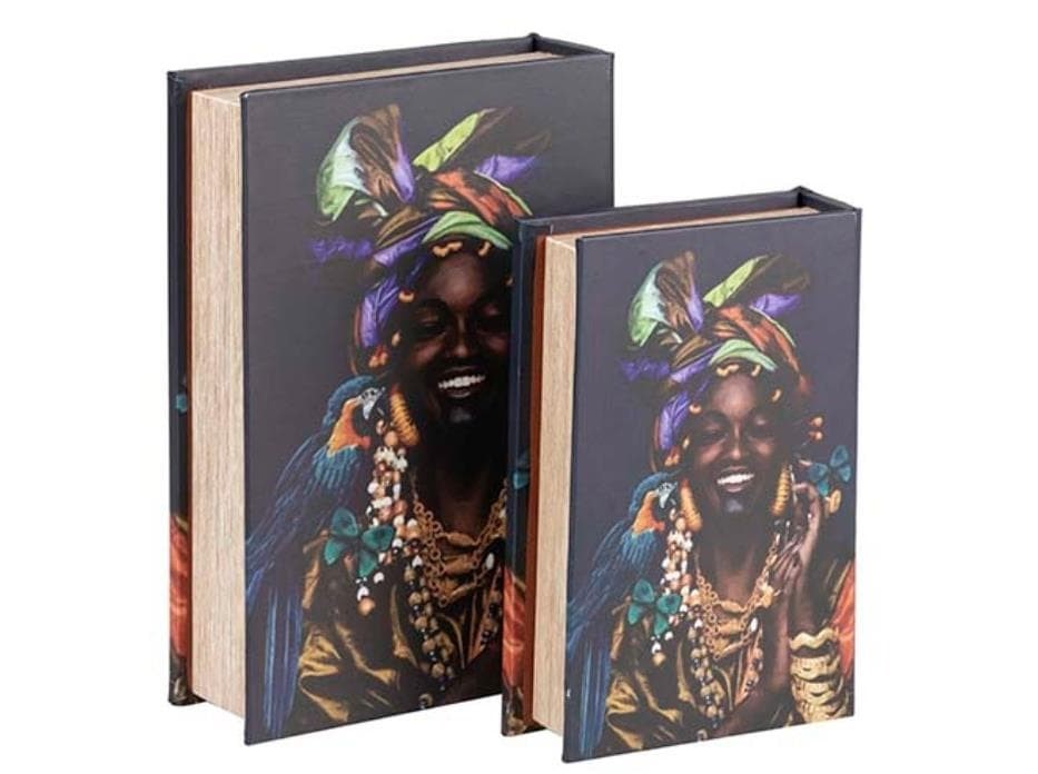 Foto 5 CAJA LIBRO AFRICANA pequeña con espejo.