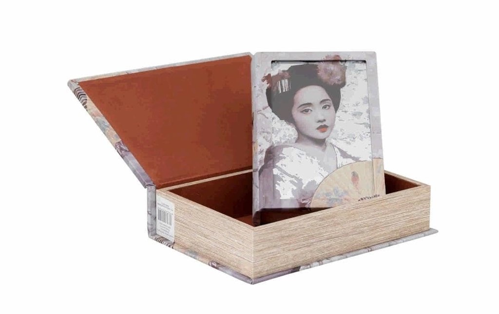 Foto 2 CAJAS LIBRO GEISHA GRIS con espejo.