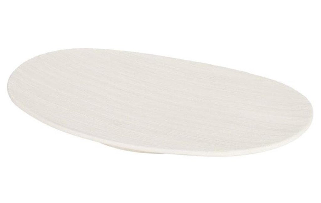 Foto 2 Centro cerámica oval BEIGE, 39cm.