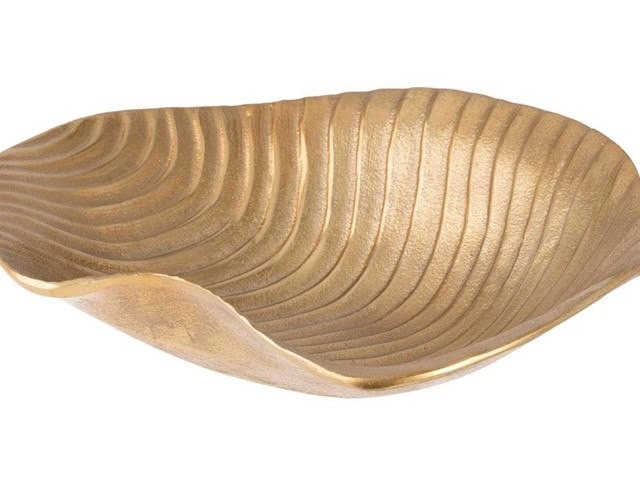 Centro de ALUMINIO ORO, 32cms.