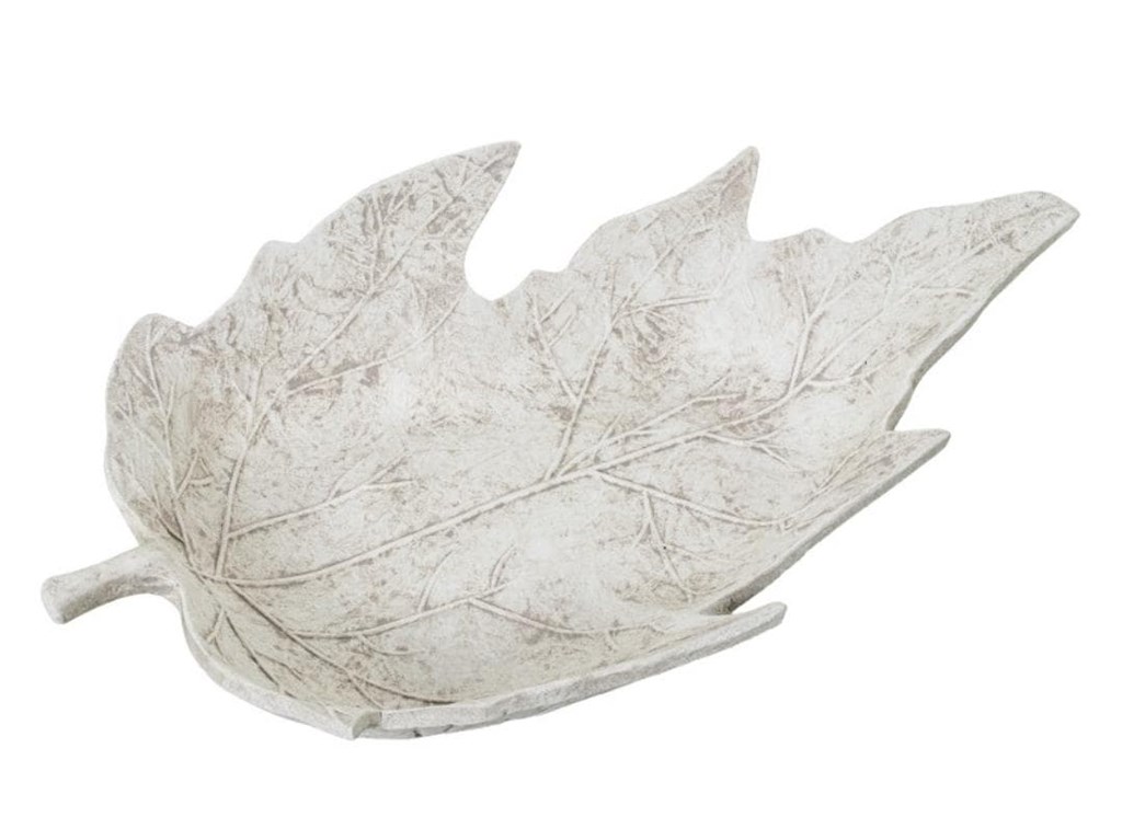 Foto 2 Centro de cerámica HOJA BEIGE, 53cm.