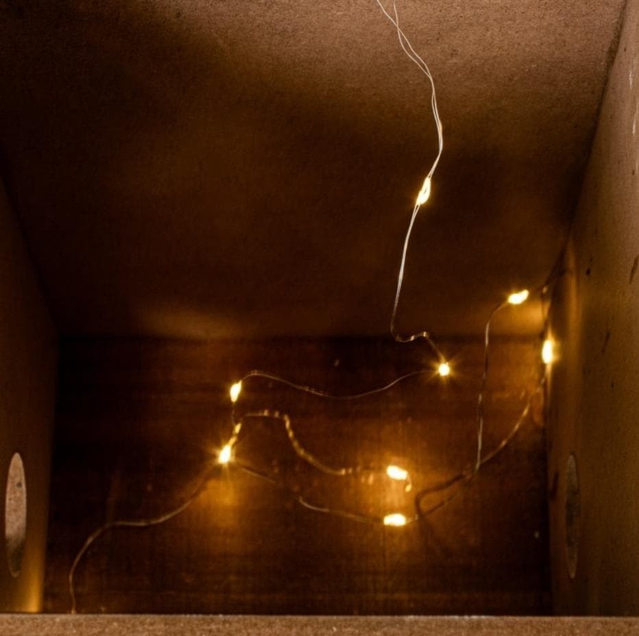 Foto 5 Conjunto de 2 FAROLES madera con LUZ, 44cm.