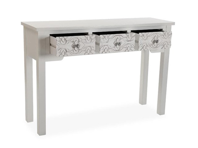 CONSOLA 3 CAJONES CON POMO DIAMANTE, 110MT.