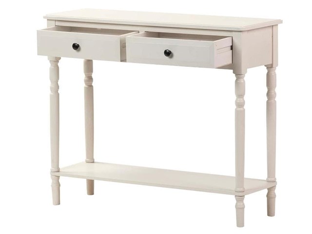 Consola BEIGE TIRADOR NEGRO, 90 cms.
