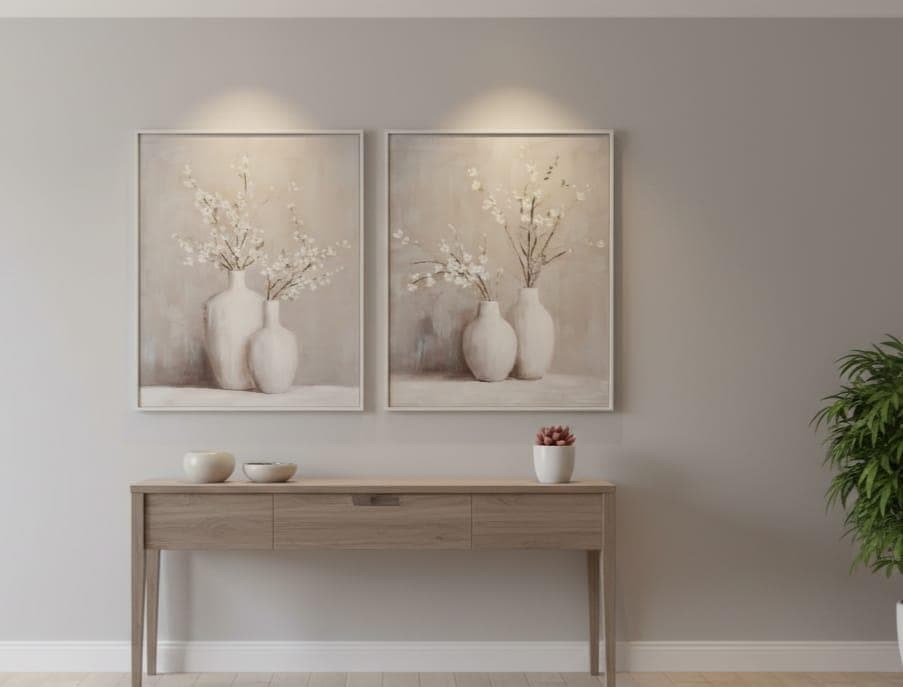Foto 1 Cuadros  JARRONES BLANCOS, 80x100