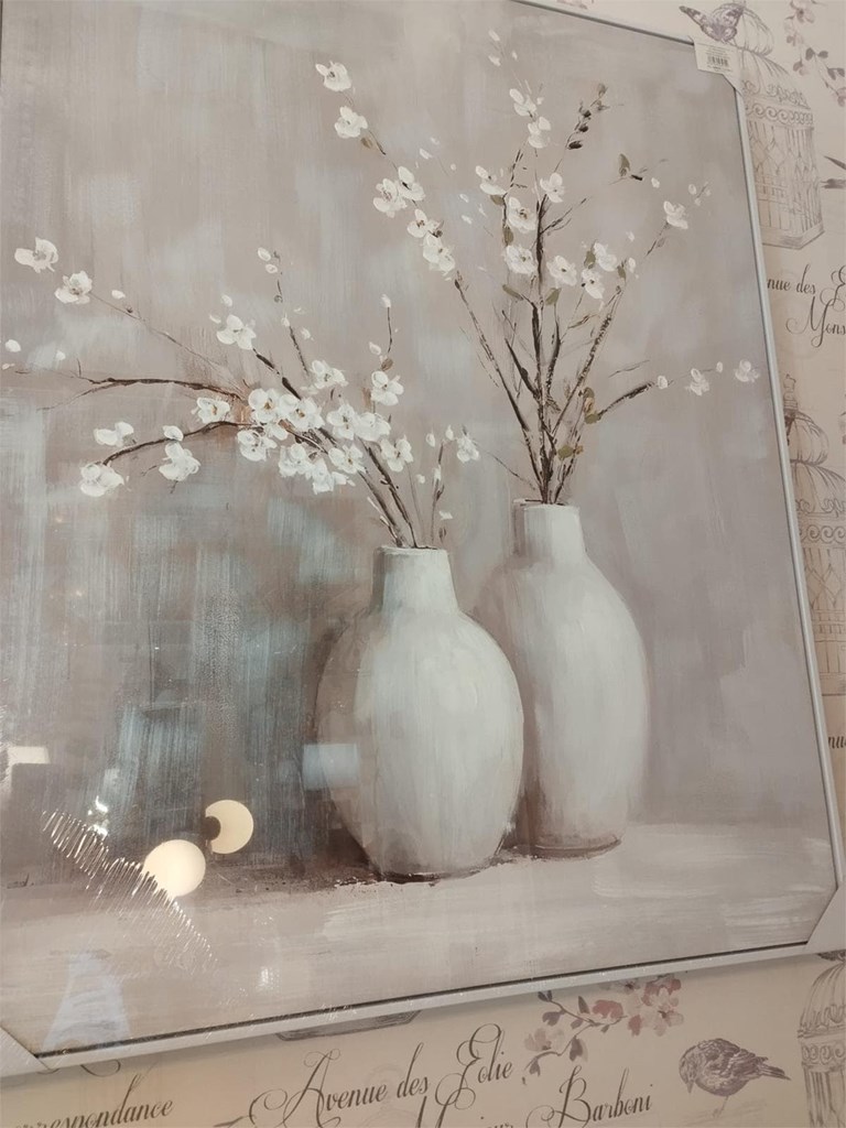 Foto 2 Cuadros  JARRONES BLANCOS, 80x100