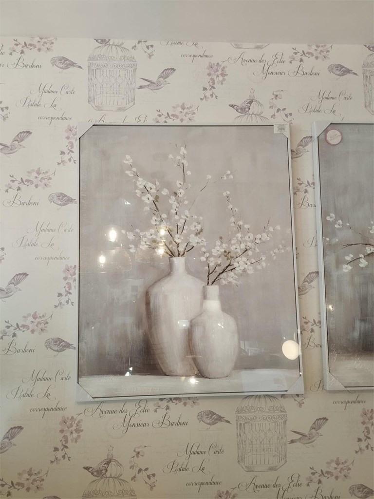 Foto 4 Cuadros  JARRONES BLANCOS, 80x100