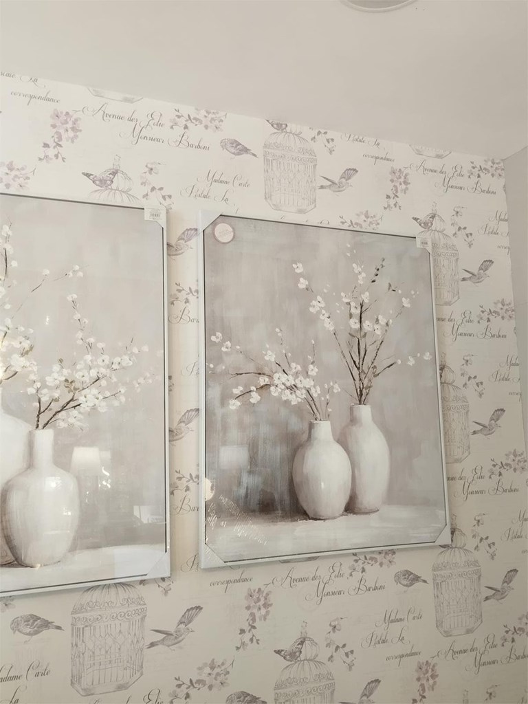 Foto 5 Cuadros  JARRONES BLANCOS, 80x100