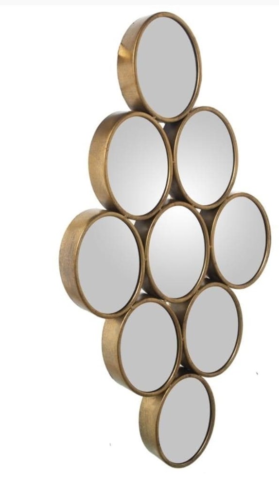 Foto 1 ESPEJO CÍRCULOS DORADO, 80x40cm .