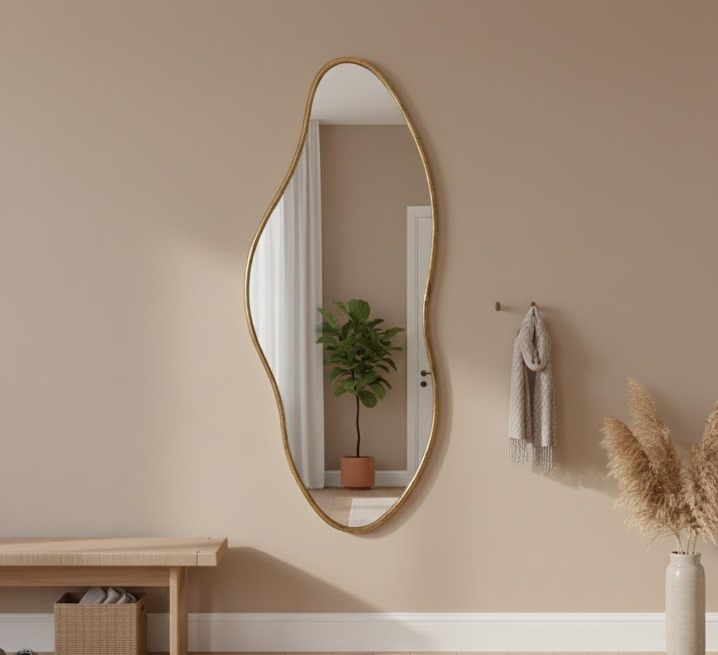 Foto 3 Espejo de metal DORADO, 110x45.