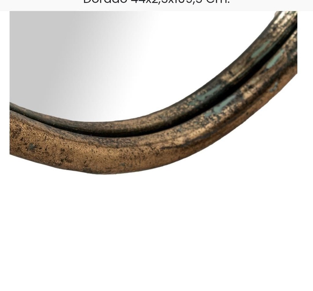 Foto 5 Espejo de metal DORADO, 110x45.
