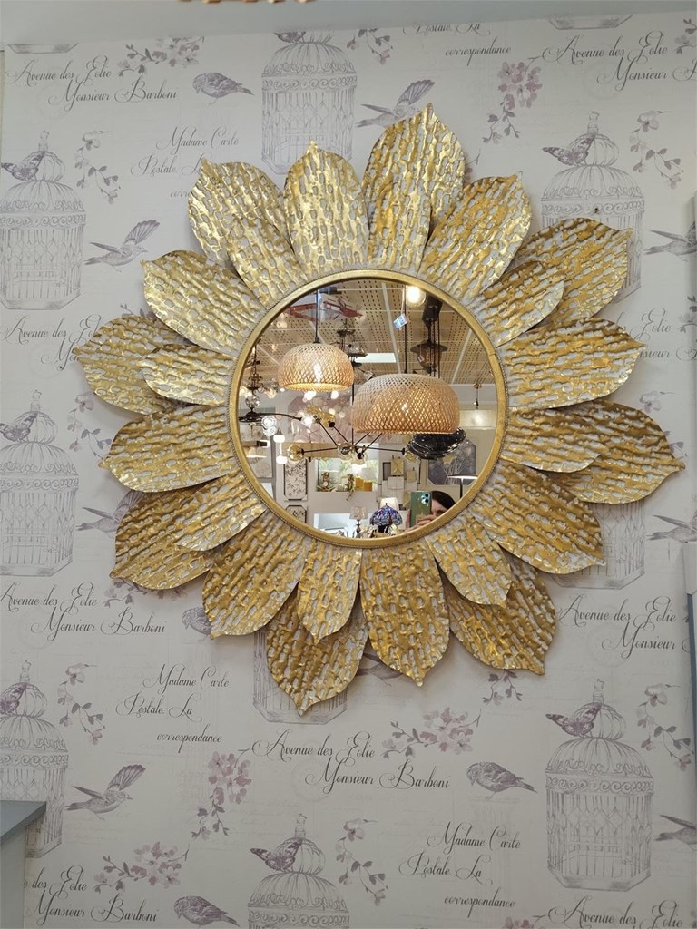 Foto 3 ESPEJO FLOR ORO/BLANCO, 117cms.