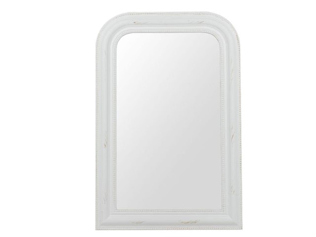 ESPEJO RESINA CAPILLA BLANCO-NEGRO, 76x106cms.