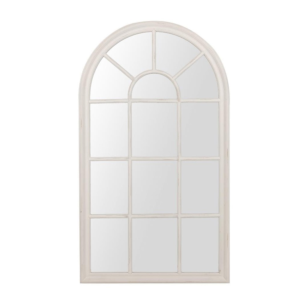 Foto 1 ESPEJO VENTANA BLANCO ROZADO ORO, 140 cm.