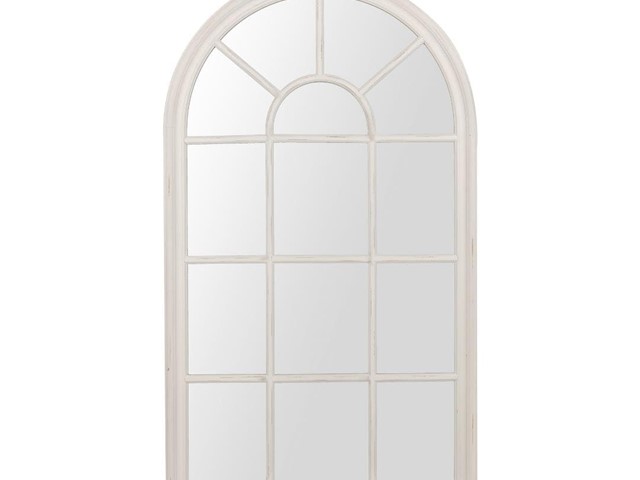 ESPEJO VENTANA BLANCO ROZADO ORO, 140 cm.