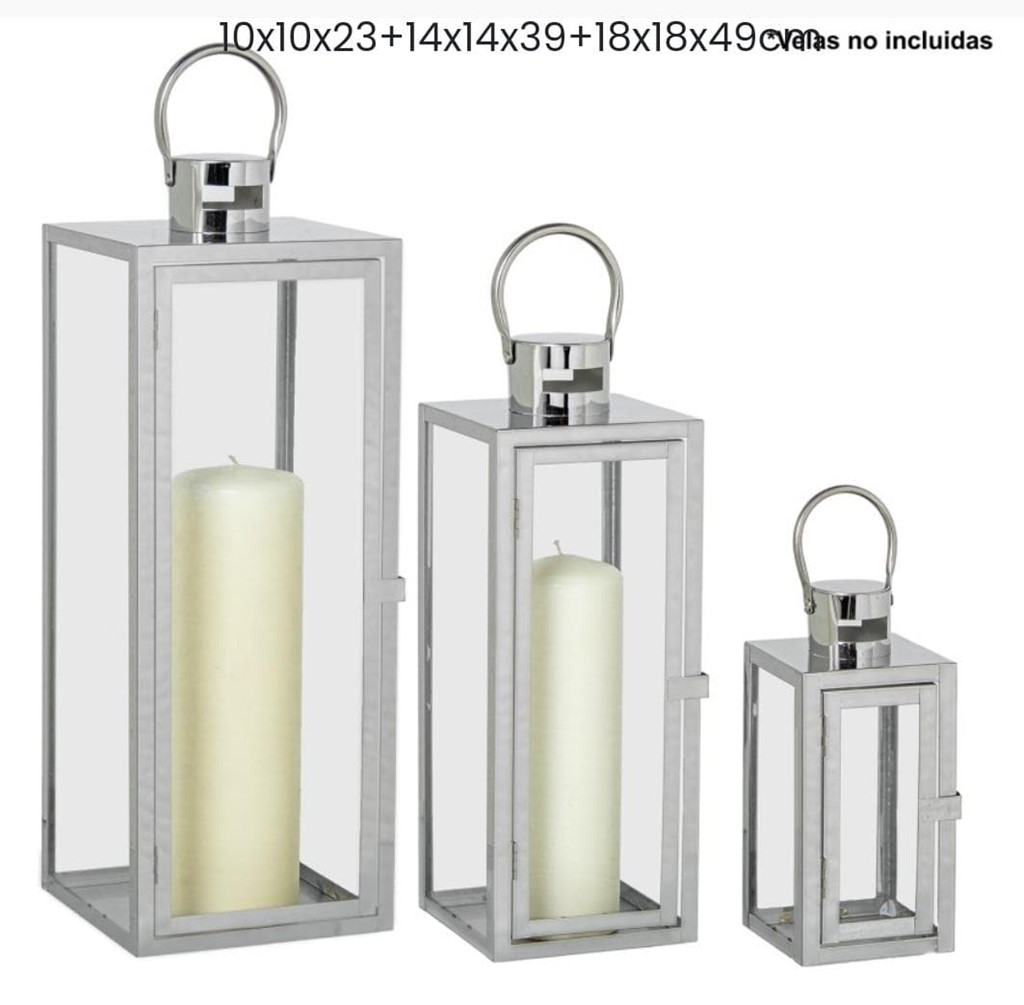 Foto 4 FAROL METAL CROMADO, 39cms.