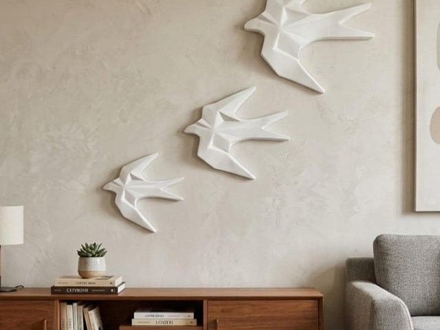 GOLONDRINAS BLANCAS, 37cm.