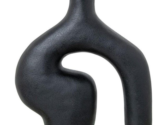 Jarrón ABSTRACTO NEGRO, 28cm.