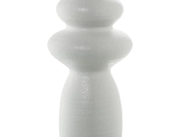 JARRÓN CERÁMICA BLANCO FORMAS, 32cm.