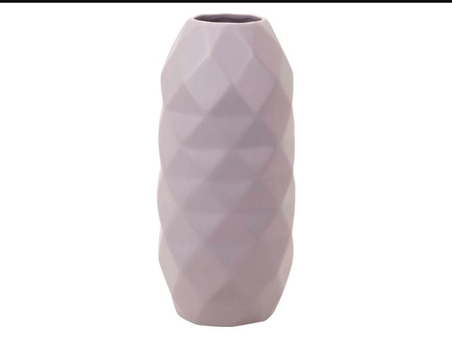Jarrón cerámica MORADO CLARO, 37CM.