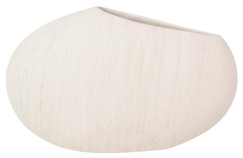 Foto 4 Jarrón cerámica oval BEIGE, 21cm.