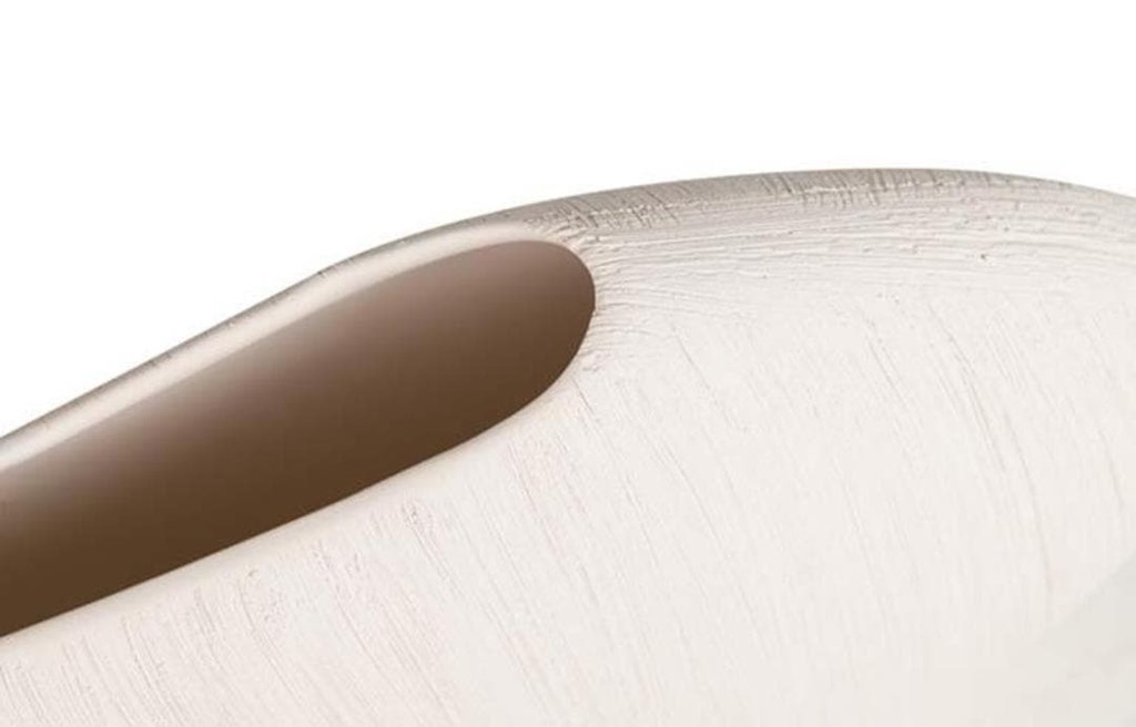 Foto 5 Jarrón cerámica oval BEIGE, 31cm.