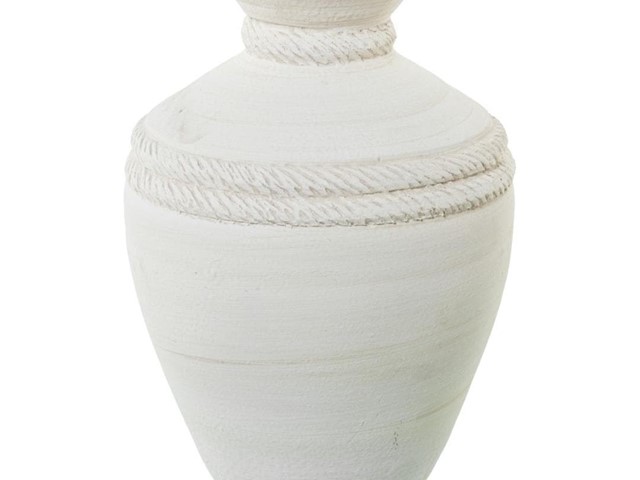 Jarrón de cerámica BLANCO ARENA, 35cms.
