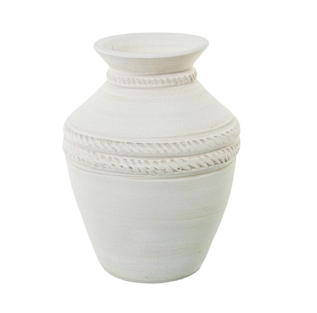 Foto 1 Jarrón de cerámica BLANCO ARENA, 40cms.