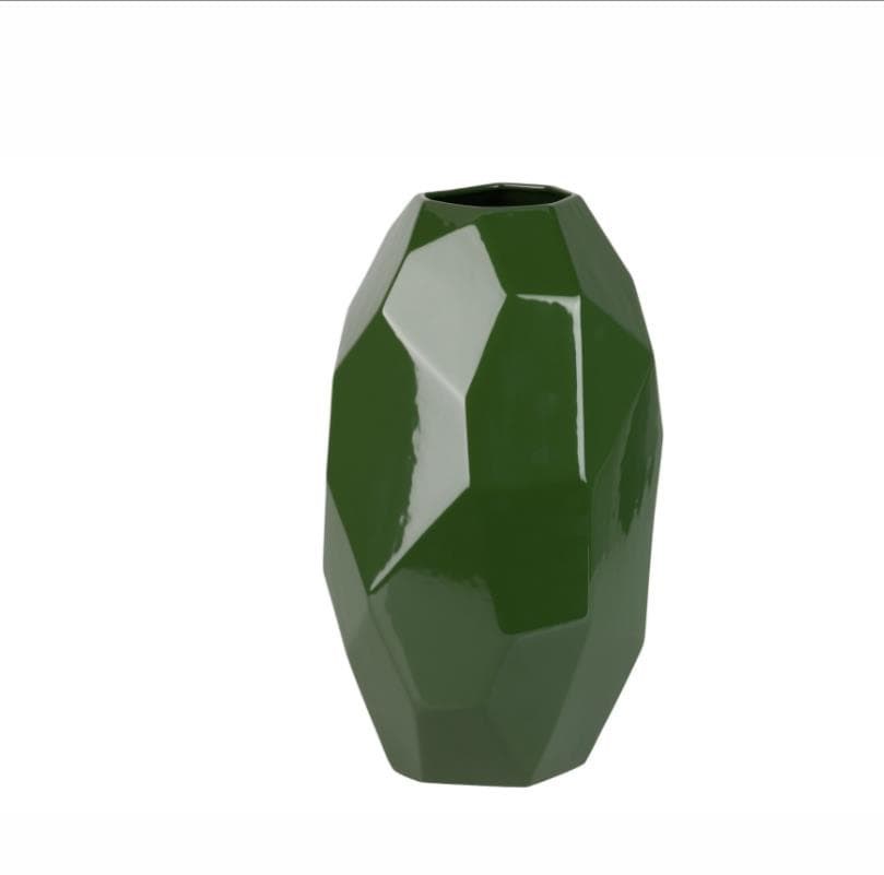 Foto 2 Jarrón de cerámica GEOMÉTRICO VERDE, 36cms.