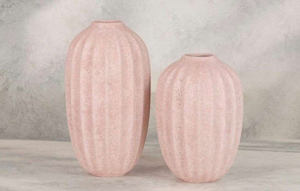 Foto 2 Jarrón de cerámica ROSA, 24cm.