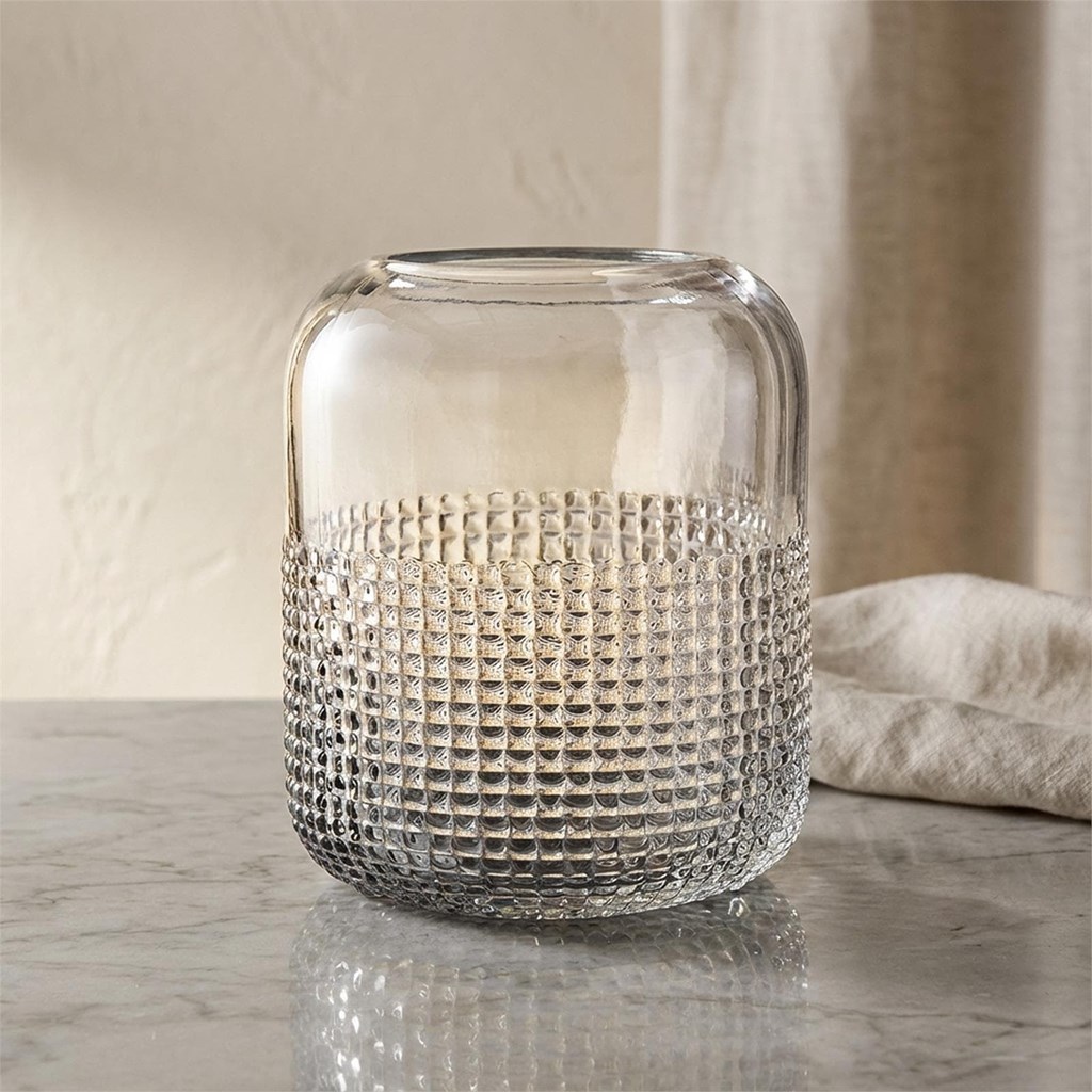 Foto 1 Jarrón de CRISTAL ESTRIADO, 18cms.