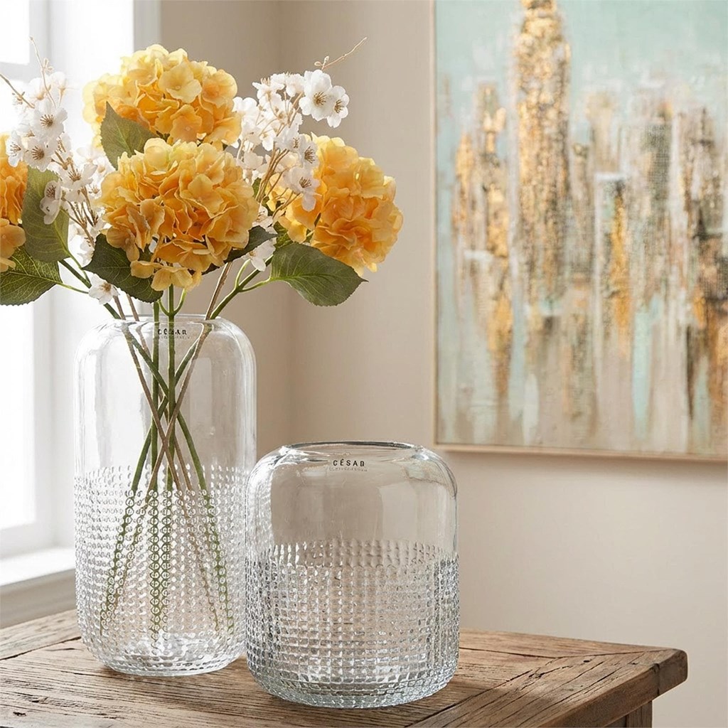 Foto 2 Jarrón de CRISTAL ESTRIADO, 18cms.