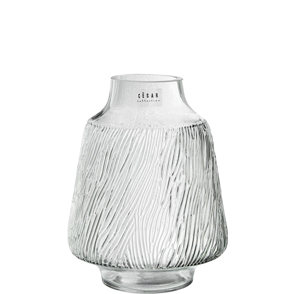 Foto 1 Jarrón de CRISTAL ESTRIADO, 19cms.