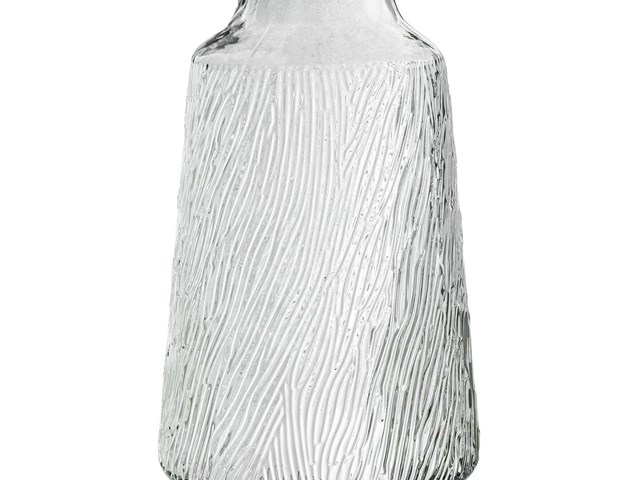 Jarrón de CRISTAL ESTRIADO, 30cms.