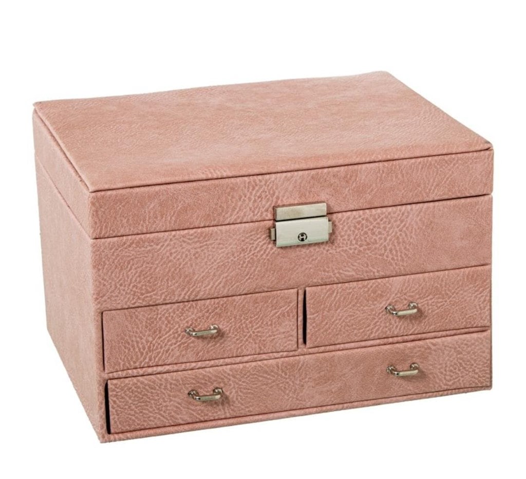 Foto 2 Joyero polipiel rosa c/ cajones