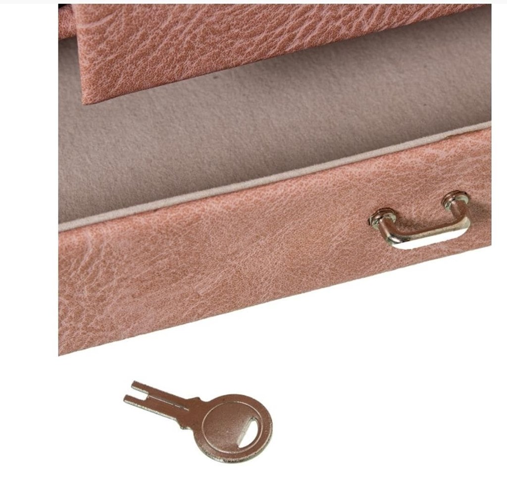 Foto 3 Joyero polipiel rosa c/ cajones