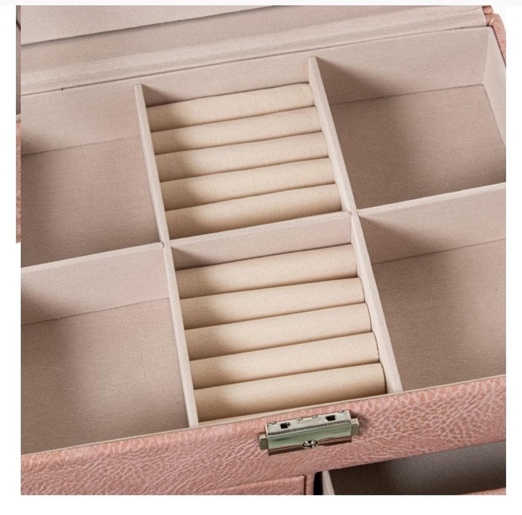 Foto 4 Joyero polipiel rosa c/ cajones