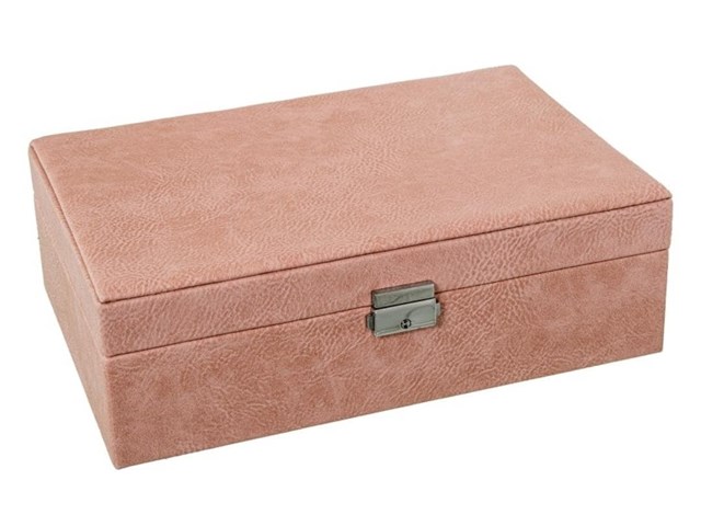 Joyero polipiel rosa c/ espejo