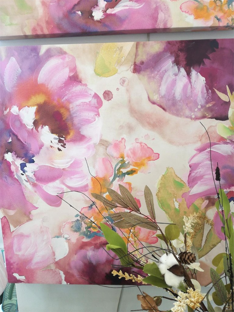 Foto 2 Lienzos FLORES MALVAS, 60x60.