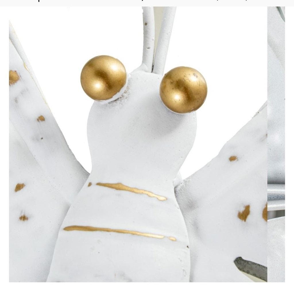 Foto 3 MARIPOSA BLANCA Y DORADA, 56cms.