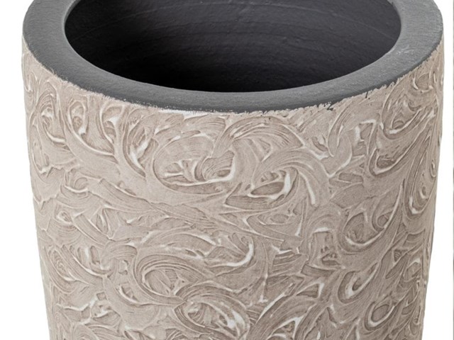 Paragüero cerámica ONDAS CREMA, 50cms.