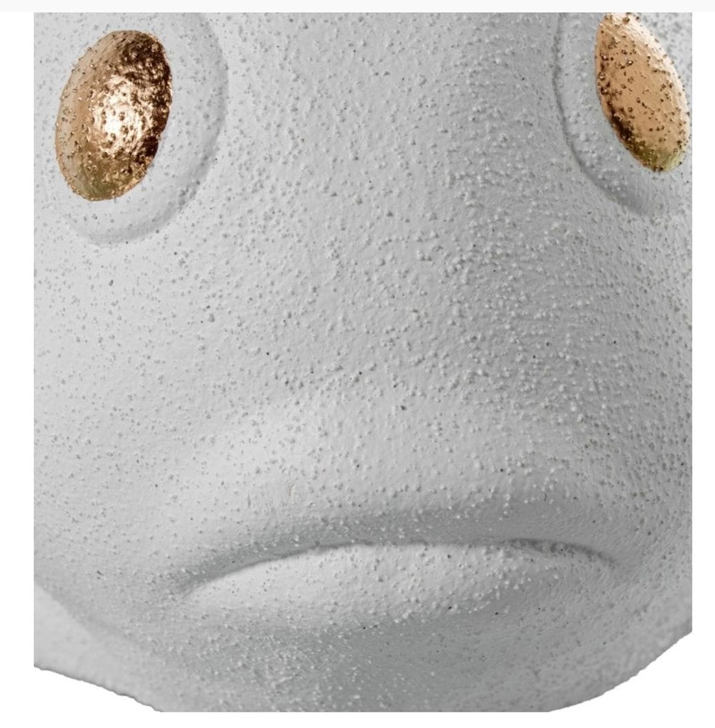 Foto 6 PECES cerámica blanco/dorado.