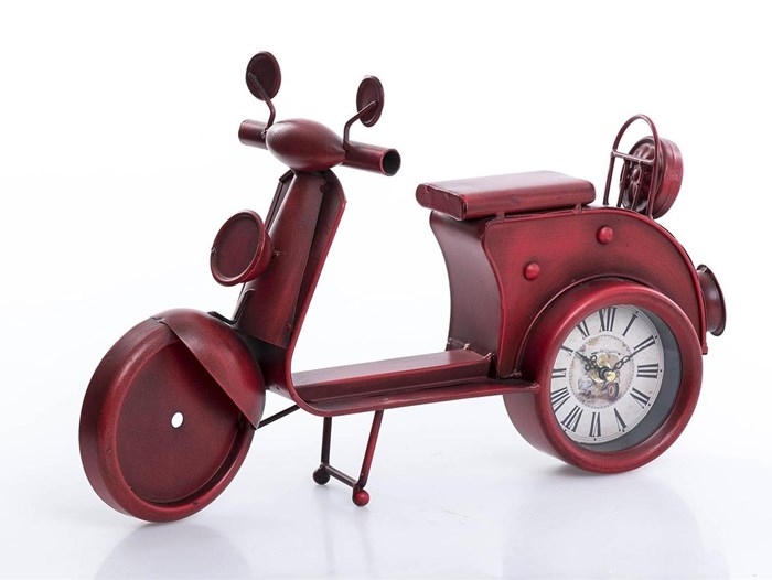 Reloj -  moto metal roja.