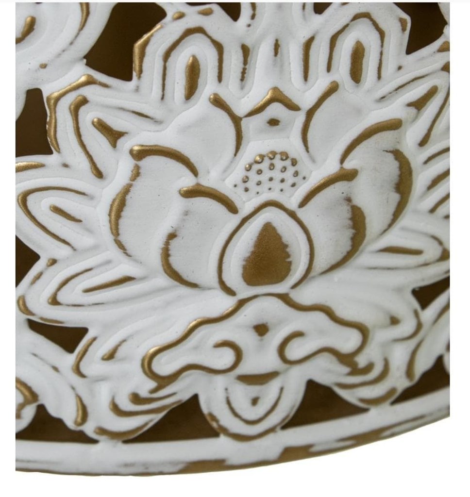 Foto 6 Set 2 cajas metal blanco oro.